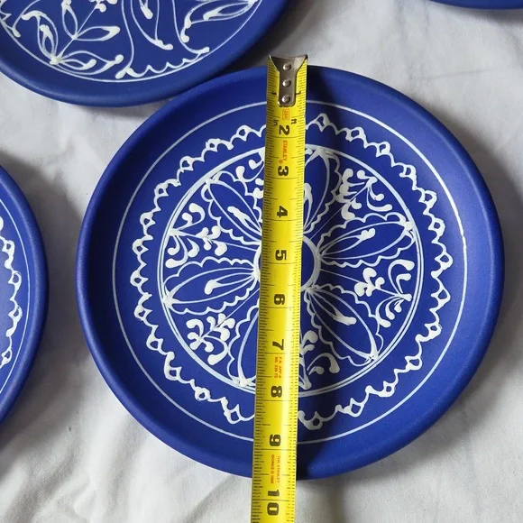 Lidia Barth Tihany 9.5 Hungary Glaze Pottery Petite Wall Plates Set of 6